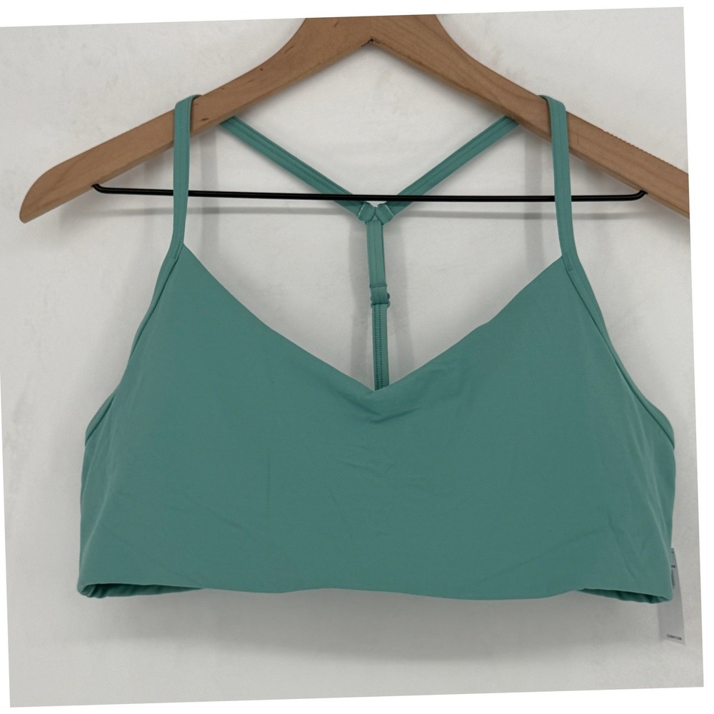 Old Navy Sports Bra Women XL Teal Studiosmooth Go-Dry Yoga Activewear Athleisure